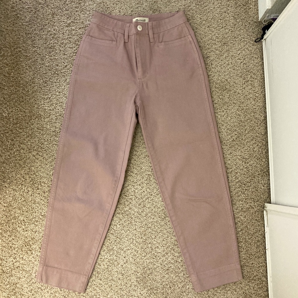 Madewell Slim Emmett Tapered Pants - Dusty Pink